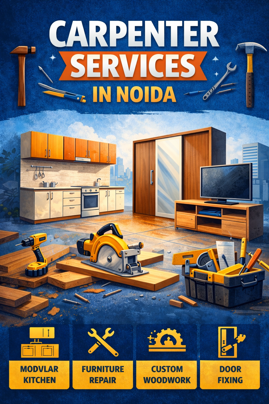 Professional Carpenter Services in Noida – Har Sector Mein Expert Woodwork Solutions